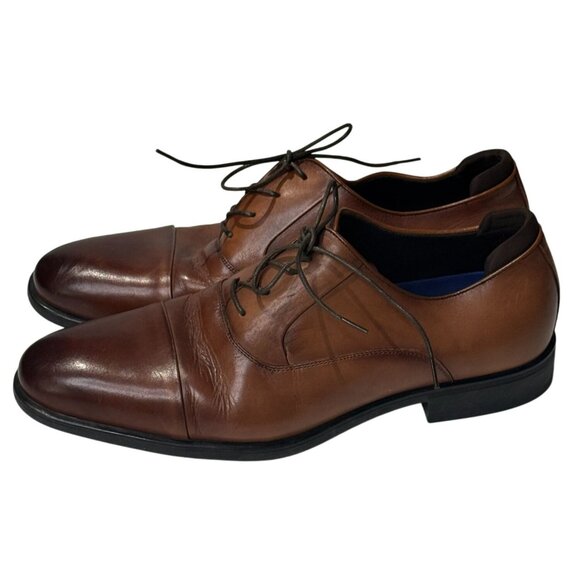 Kenneth Cole Reaction Edge Flex Oxford Shoes Men’s 9.5 Brown Leather - Picture 6 of 9